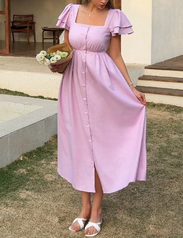 Rochie medie Dazy, mov