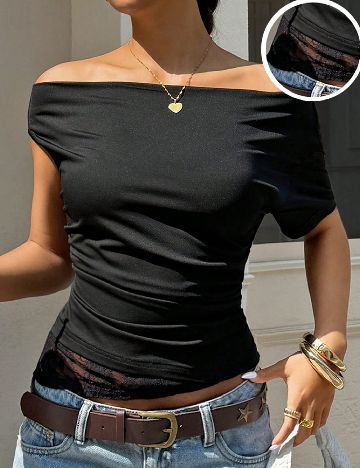 Top SHEIN, negru