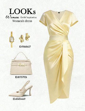 Rochie medie SHEIN, galben