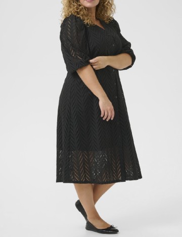 Rochie medie Kaffe Curve, negru
