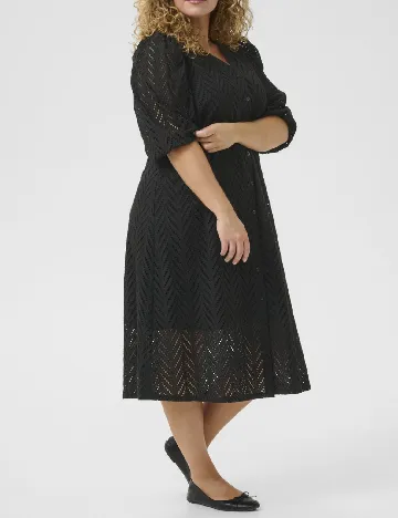 Rochie medie Kaffe Curve, negru