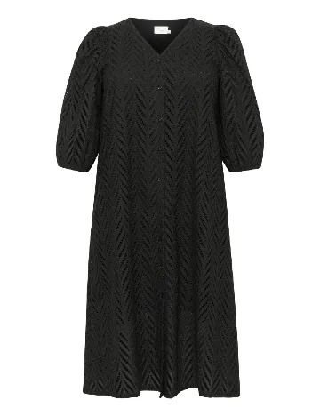 Rochie medie Kaffe Curve, negru