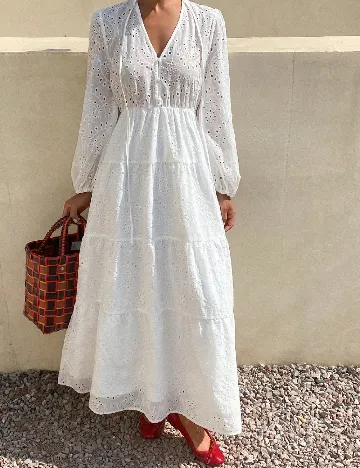 Rochie lunga Dazy, alb