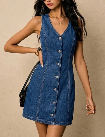 Rochie scurta Poeselle, bleumarin