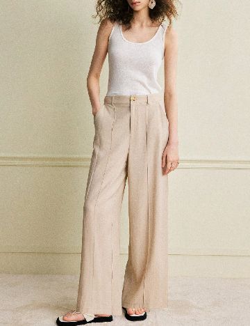 Pantaloni SHEIN, crem