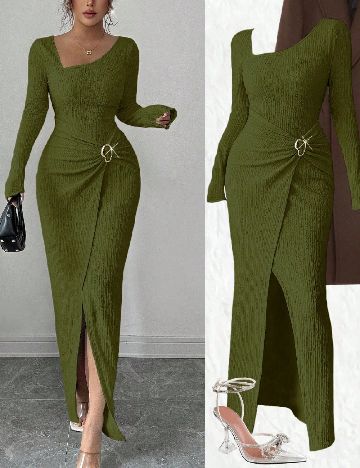 Rochie lunga SHEIN, verde