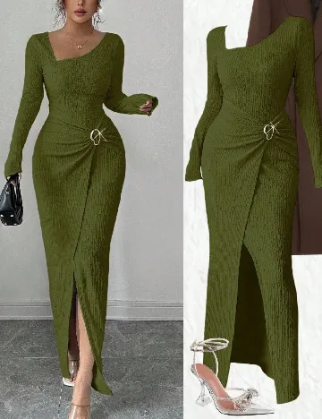 Rochie lunga SHEIN, verde