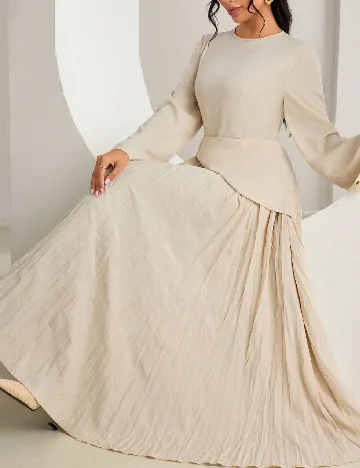 Rochie lunga SHEIN, crem