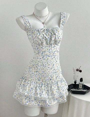 Rochie scurta SHEIN, floral print