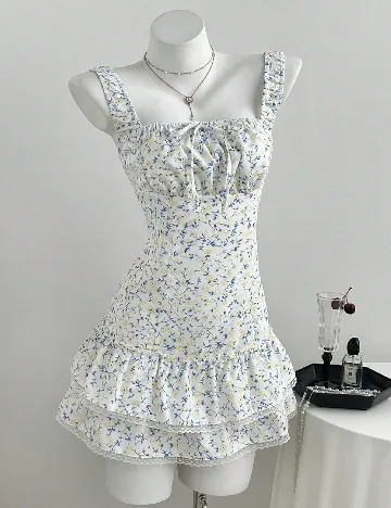 Rochie scurta SHEIN, floral print