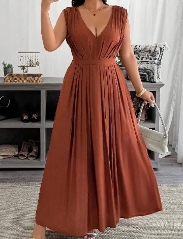 Rochie lunga SHEIN CURVE, maro