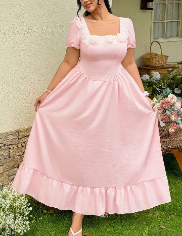 Rochie lunga SHEIN CURVE, roz
