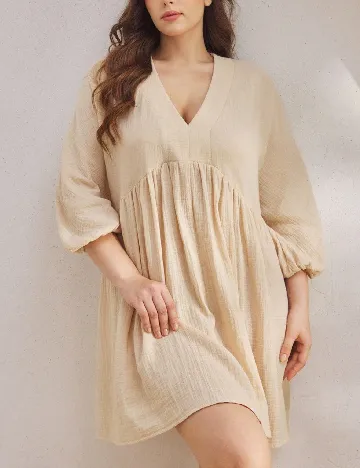 Rochie de noapte SHEIN CURVE, crem