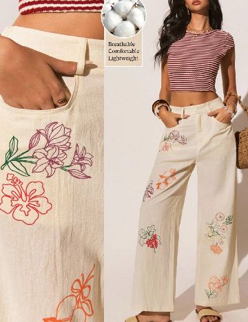 Pantaloni SHEIN, crem