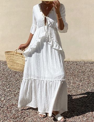 Rochie lunga SHEIN, alb