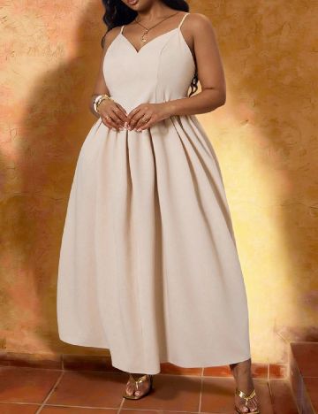 Rochie lunga SHEIN CURVE, crem