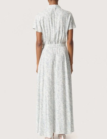 Rochie lunga Soaked In Luxury, verde/alb