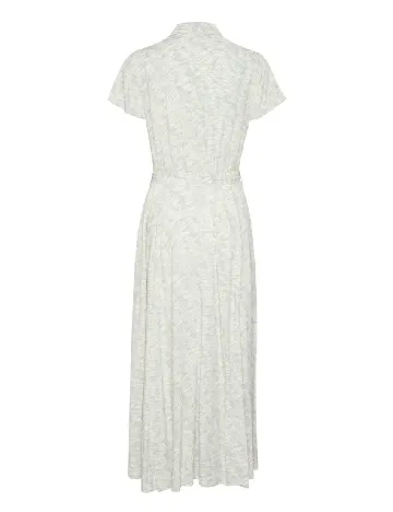 Rochie lunga Soaked In Luxury, verde/alb