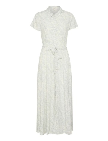 Rochie lunga Soaked In Luxury, verde/alb