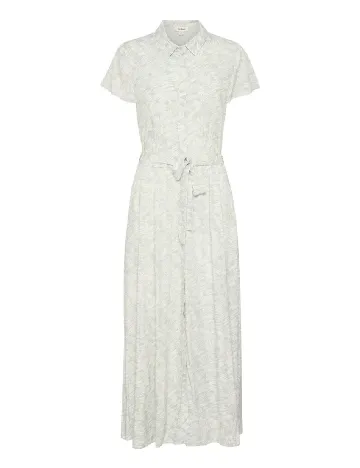 Rochie lunga Soaked In Luxury, verde/alb