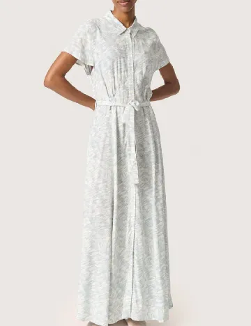 Rochie lunga Soaked In Luxury, verde/alb