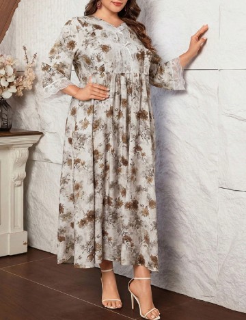 Rochie lunga SHEIN CURVE, floral print