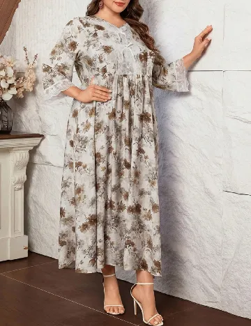 Rochie lunga SHEIN CURVE, floral print