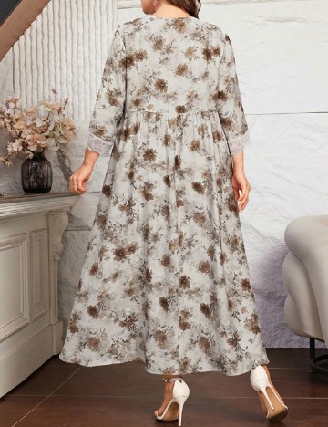 Rochie lunga SHEIN CURVE, floral print