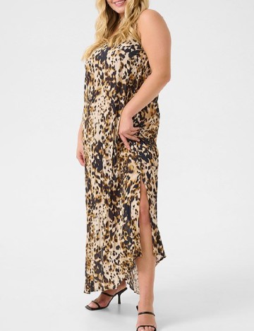 Rochie lunga Kaffe Curve, animal print