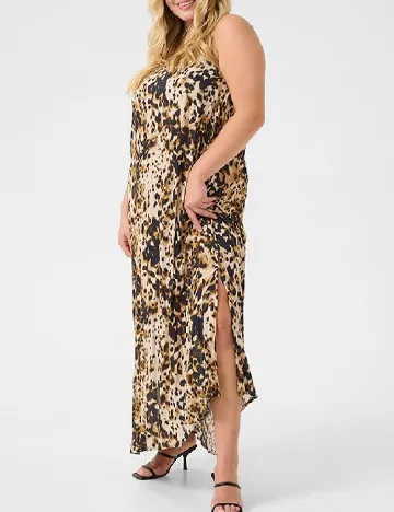 Rochie lunga Kaffe Curve, animal print