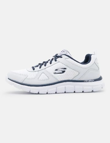 Adidasi SKECHERS, alb/gri