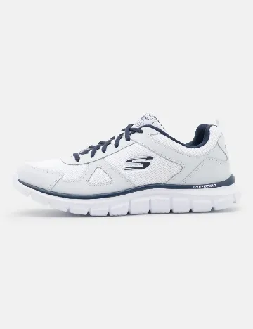 Adidasi SKECHERS, alb/gri
