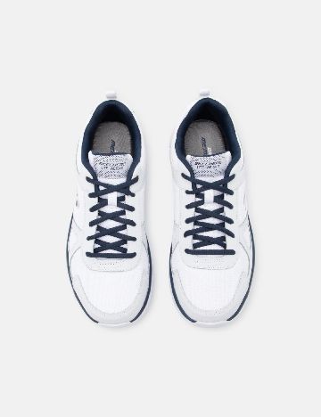 Adidasi SKECHERS, alb/gri