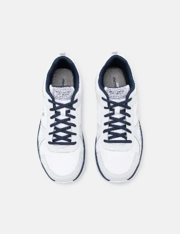 Adidasi SKECHERS, alb/gri