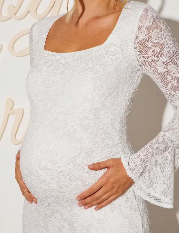 Rochie lunga SHEIN Maternity, alb