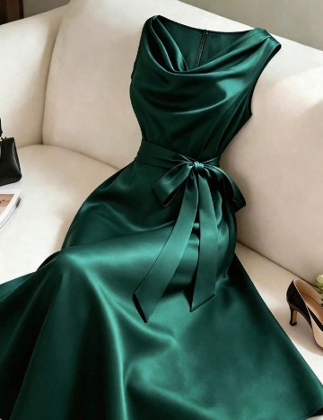 Rochie medie SHEIN CURVE, verde