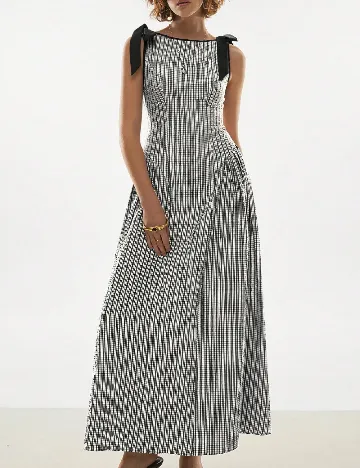 Rochie medie SHEIN, negru/alb