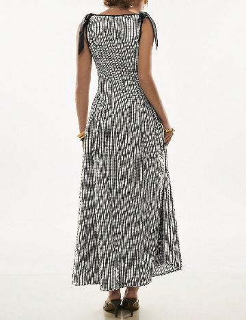 Rochie medie SHEIN, negru/alb