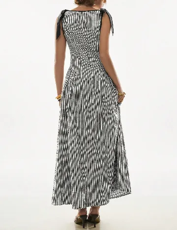 Rochie medie SHEIN, negru/alb