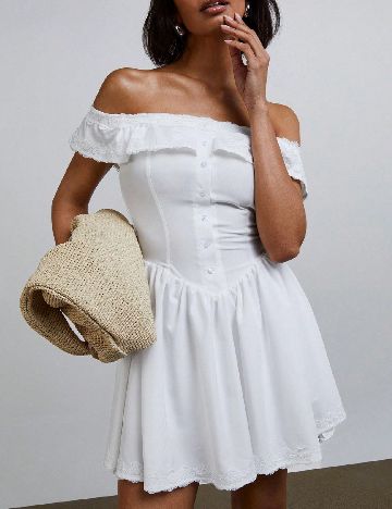 Rochie scurta SHEIN, alb