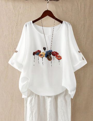 Bluza SHEIN CURVE, alb