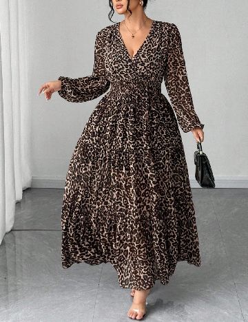 Rochie lunga SHEIN CURVE, animal print