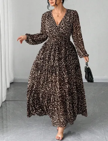Rochie lunga SHEIN CURVE, animal print