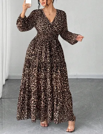 Rochie lunga SHEIN CURVE, animal print