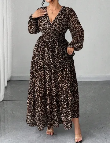 Rochie lunga SHEIN CURVE, animal print