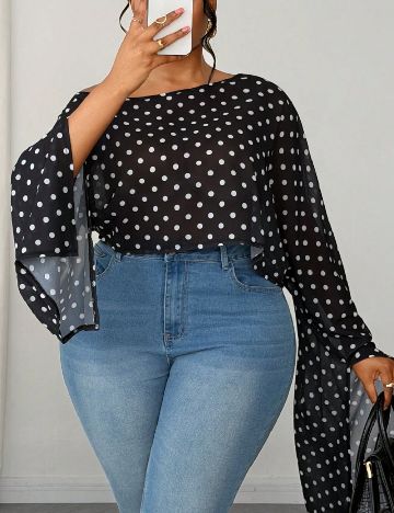 Bluza SHEIN CURVE, negru