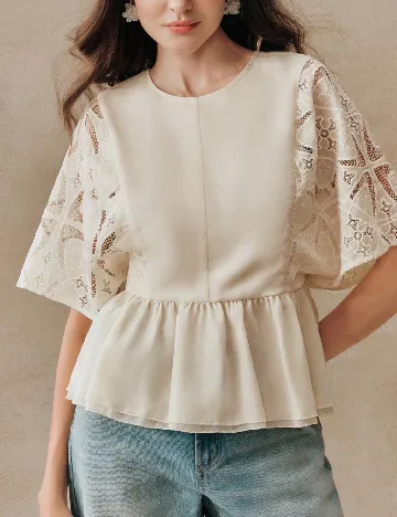 Bluza Anewsta, crem