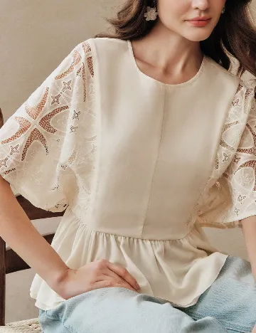 Bluza Anewsta, crem