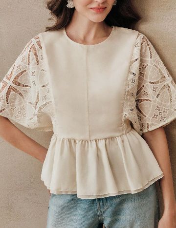 Bluza Anewsta, crem