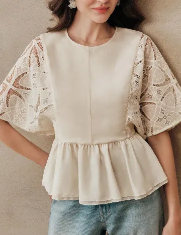 Bluza Anewsta, crem